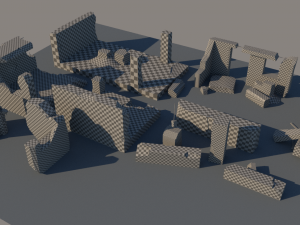 destroyed buildings 3D Model