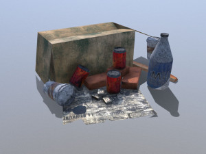 garbage low-poly 3D Модель
