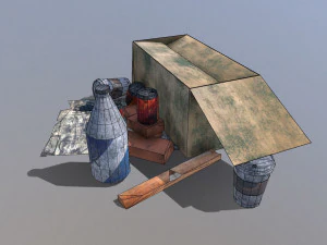 कचरा लो-पॉली 3D मॉडल