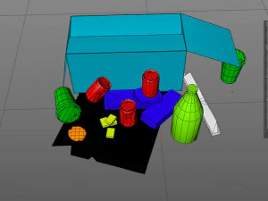 कचरा लो-पॉली 3D मॉडल