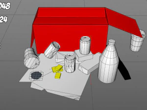 कचरा लो-पॉली 3D मॉडल