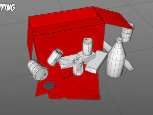 कचरा लो-पॉली 3D मॉडल