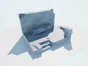 vernietigde gebouwen gratis low-poly pbr 3D Model