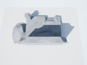 destroyed buildings free low-poly pbr 3D मॉडल