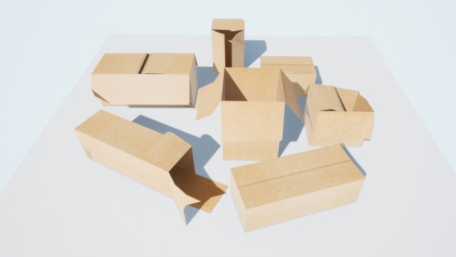 boxes low-poly pbr 3D Model .c4d .max .obj .3ds .fbx .stl .blend 