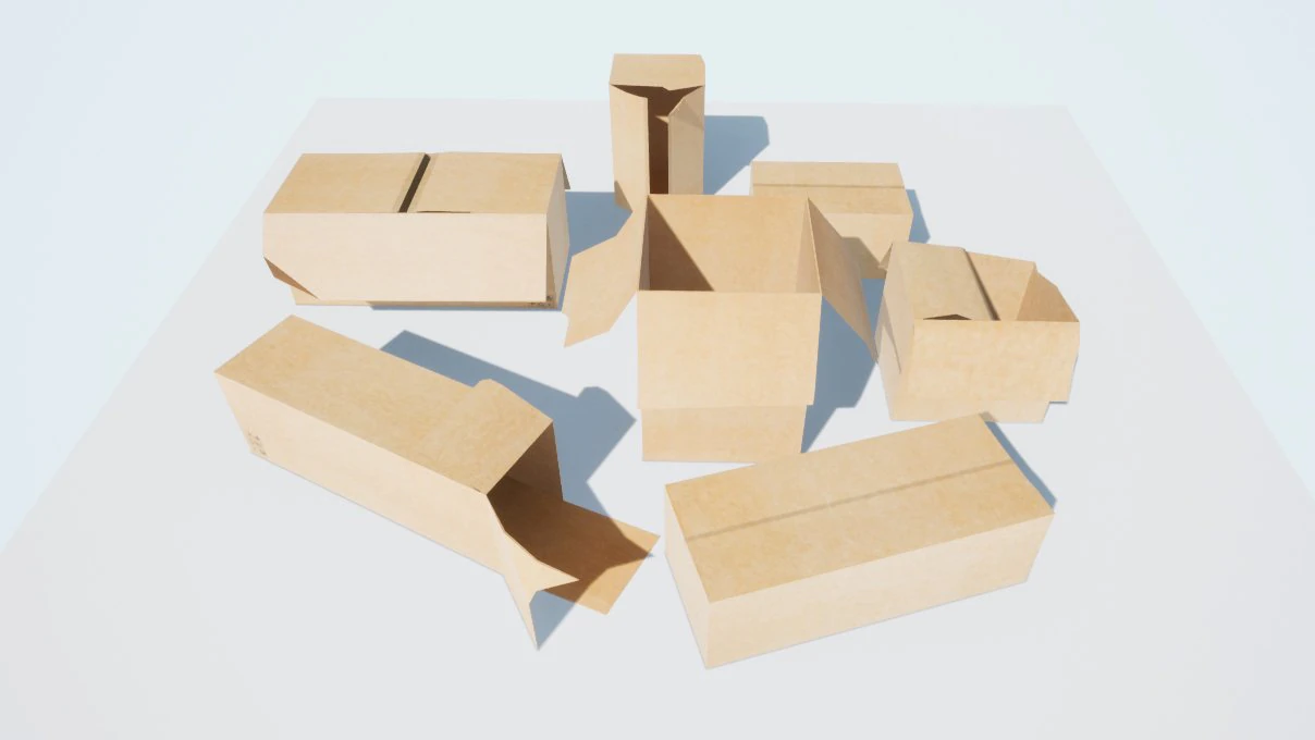 boxes low-poly pbr 3D Model .c4d .max .obj .3ds .fbx .stl .blend