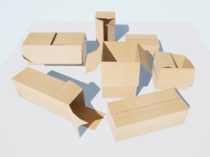 boxes low-poly pbr 3Dモデル
