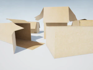 boxes low-poly pbr 3D Model