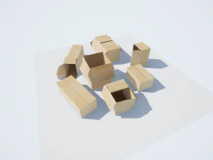 boxes low-poly pbr 3D Model