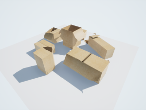 boxes low-poly pbr 3D Model