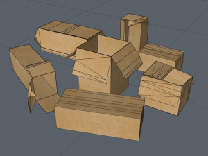 boxes low-poly pbr 3D Model