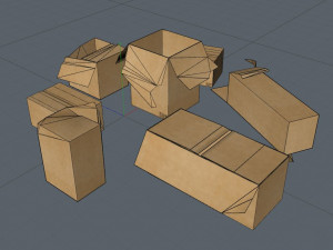 boxes low-poly pbr 3D Model