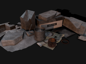 garbage low-poly pbr 3D Model