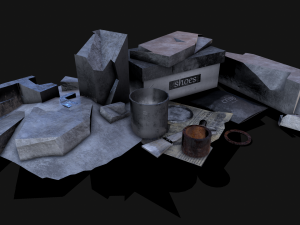 garbage low-poly pbr 3D Model