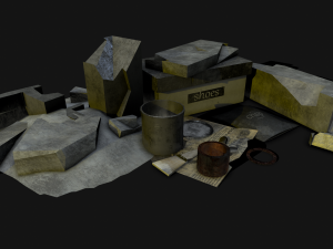 garbage low-poly pbr 3D Model