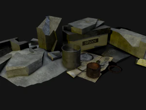 garbage low-poly pbr 3D Model
