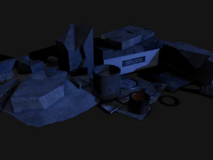 garbage low-poly pbr 3D Model