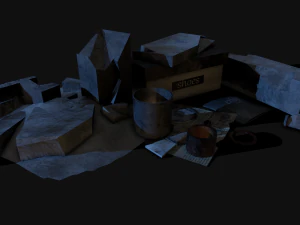 garbage low-poly pbr 3D Model