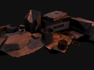 garbage low-poly pbr 3D Model