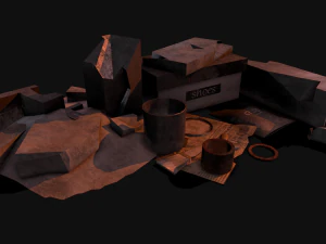 garbage low-poly pbr 3D Model