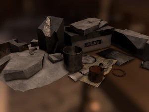 garbage low-poly pbr 3D Model