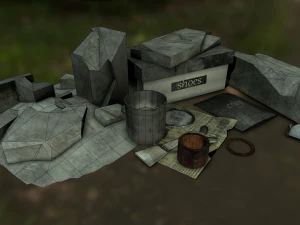 garbage low-poly pbr 3D Model