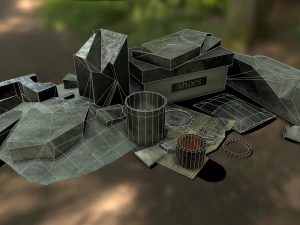 garbage low-poly pbr 3D Model