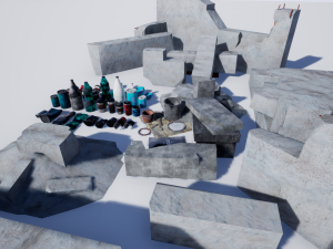 garbage and destroyed buildings pbr 8k 3D Model