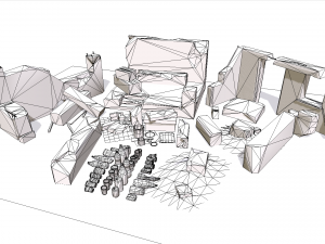 garbage and destroyed buildings pbr 8k 3D Model