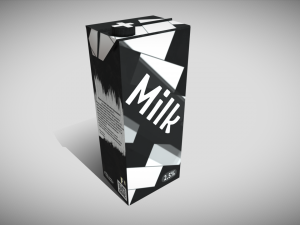 carton of milk 4k pbr 3D Модель