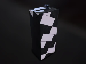 carton of milk 4k pbr 3D Model