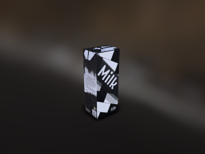 carton of milk 4k pbr Modello 3D