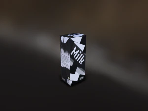 carton of milk 4k pbr 3D Model