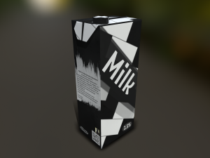carton of milk 4k pbr Modello 3D