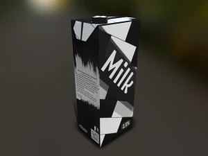carton of milk 4k pbr 3D Model