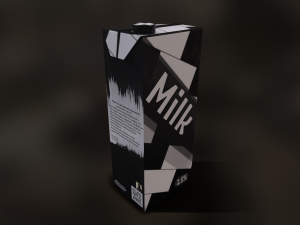 carton of milk 4k pbr Modello 3D