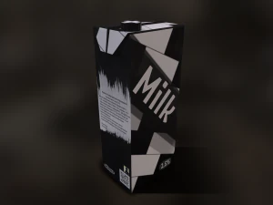carton of milk 4k pbr 3D Model