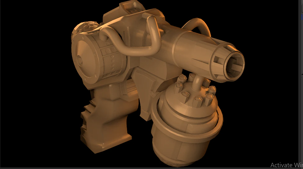 fire-gun 3D Model .c4d .max .obj .3ds .fbx .stl .blend 