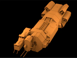 pesawat luar angkasa-007 Model 3D