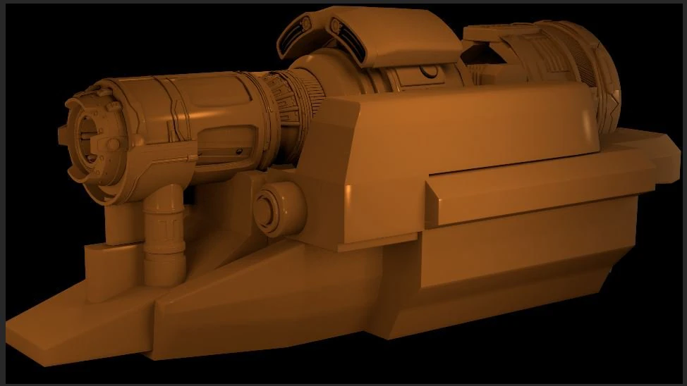 spaceshippart 3D Model .c4d .max .obj .3ds .fbx .stl .blend