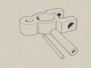гачок зі знімною подвійною шпилькою 3D Принт Модель