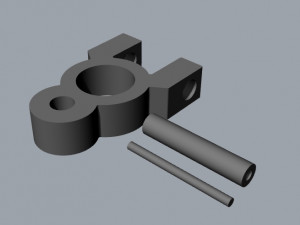 hook with removable double pin connection structure 3D Print Model