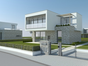 modern villa - single family 3D मॉडल