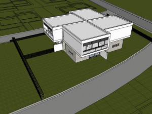 modern villa - attached 4 units 3D मॉडल