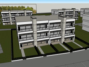 beach apartment building type 1 3D Model