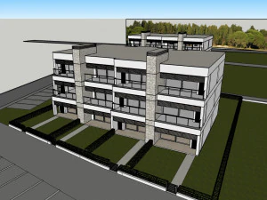 beach apartment building type 1 3D Model