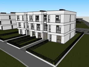 beach apartment building type 1 3D Model