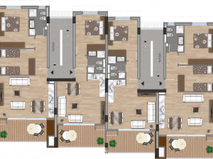 beach apartment building type 1 3D Model
