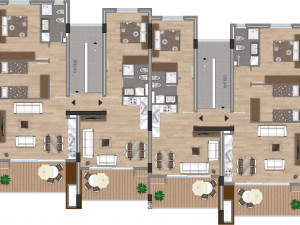beach apartment building type 1 3D 模型