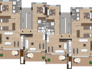 beach apartment building type 1 3D Model